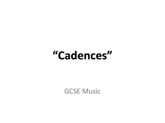 Cadences - Lesson and Listening Test