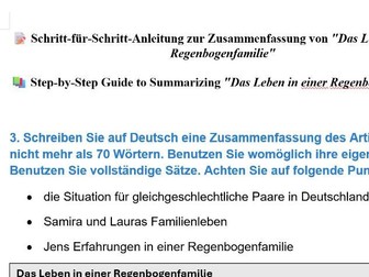 Step-by-step guide Writing a Summary "Familie im Wandel"