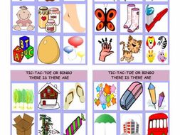 There Is & There Are Tic-Tac-Toe or Bingo Game