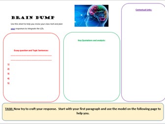 Revision booklet English Literature Edexcel IGCSE