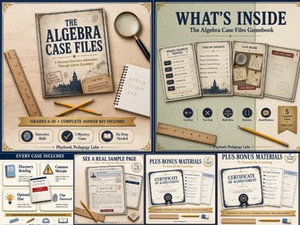 The Algebra Case Files: A Mystery Detective Adventure through Linear Equations | Math Game