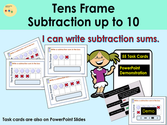 Counting Addition Subtraction Five Frame and Tens Frame Activities