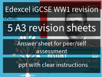 Cause and course of WW1 Edexcel iGCSE revision lesson