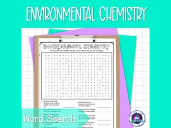 Environmental Chemistry Word Search