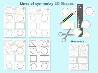 Lines of symmetry 2D shapes investigation