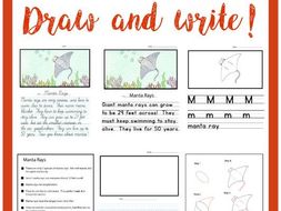 Drawing & Handwriting Course - Animal Alphabet - Literacy Center - Draw & Write