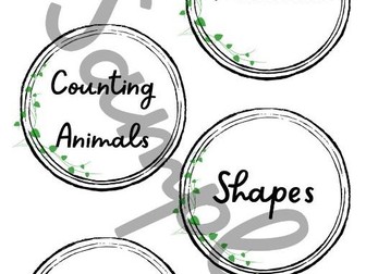 Botanical Maths Area Labels EYFS/KS1