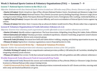 OCR Cambridge National Sports Studies R187 FULL Lesson by Lesson Guide