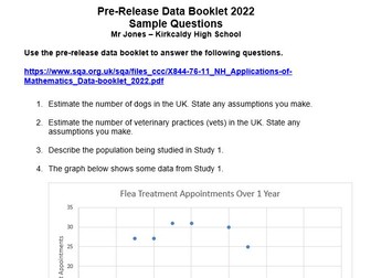 Higher Applications - 2022 Data Booklet Questions