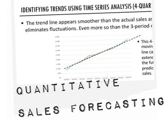 Topic resources: Quantitative sales forecasting