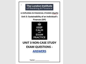 LiBF DipFS - UNIT 3 Non-Case Study Exam Questions Booklet- ANSWERS