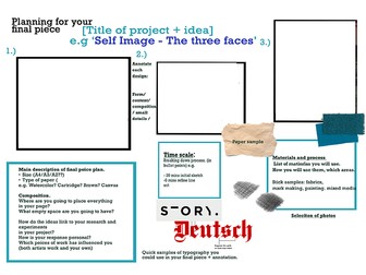GCSE ART Final piece planning