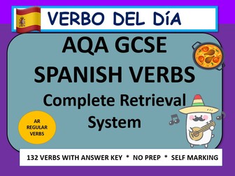 AQA GCSE Spanish Verbo del Día – AR Verbs | Retrieval Practice Pack