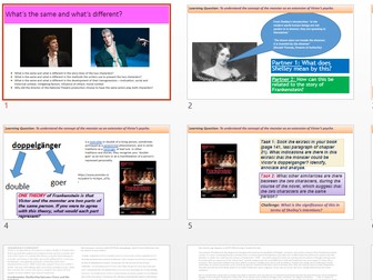 30 hours of lessons - Frankenstein by Mary Shelley - A-Level A-grade or GCSE high-ability