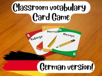Vocabulary UNO: Classroom objects (German)