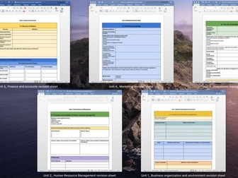 IBDP Business Management whole course revision workbook Bundle (all five units!)
