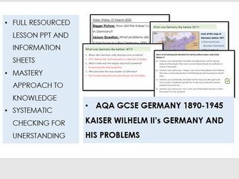 The Kaiser's Germany - GCSE History (Full Lesson)