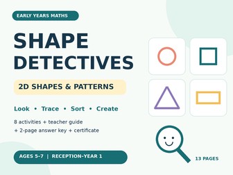2D Shapes and Patterns Worksheets | Ages 5–7