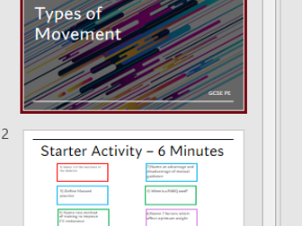 Types of Movement GCSE PE