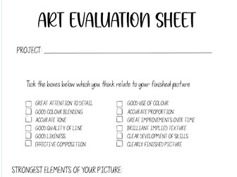 Art Evaluation Sheet