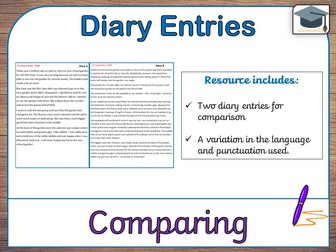 Compare diary entries (KS2)