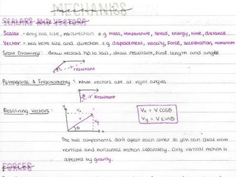 Mechanics Module AS AQA Physics Notes