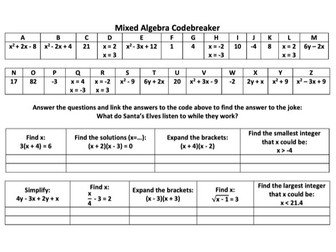 Mixed Algebra Codebreaker