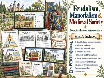 Feudalism, Manorialism & Medieval Society — Complete Lesson Resources