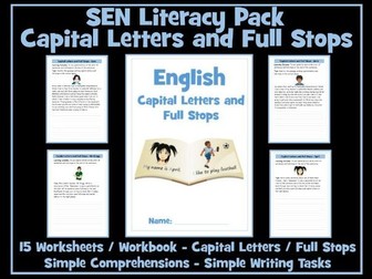 Full Stops and Capital Letters Worksheets - SEN Resource