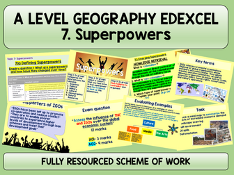 A Level Geography Edexcel Superpowers