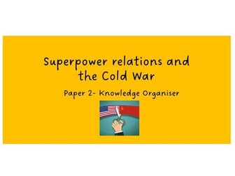 GCSE History Edexcel: Cold War (Paper 2) Core Knowledge Revision Booklet