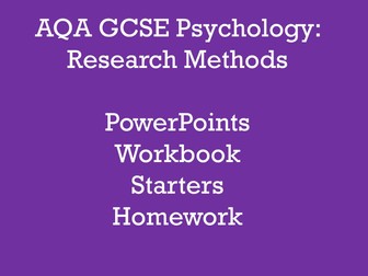 AQA GCSE Psychology: Research Methods Topic Bundle