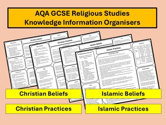Paper 1 AQA GCSE Religious Studies - Knowledge Information Organisers Christianity & Islam