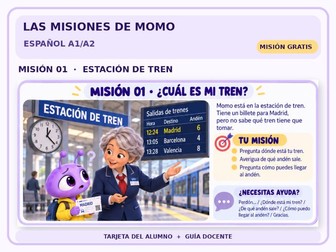 Spanish A1/A2 Role Play: Momo at the Station
