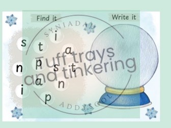 SATPIN read write draw find phonics activity mat ks1 ps foundation phase eyfs