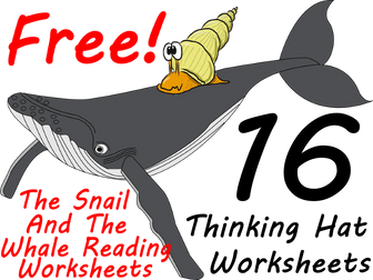 FREE The Snail And The Whale workbook - 16 Thinking Hat Worksheets Makes Reading Fun!
