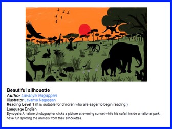 Can you spot it? Beautiful silhouettes of animals (Level 1 reading).
