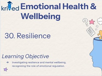 Resilience – KS4 Year 10 PSHE Mental Wellbeing & Emotional Strength