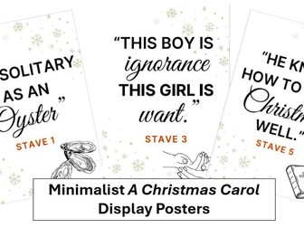 A Christmas Carol Key Quote Display