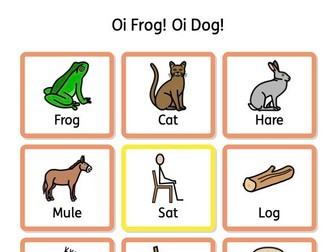 Oi Frog Oi Dog Word Symbol Mat SEN Support Colourful Semantics Language through  colour