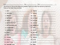 Friendship Activities Jumbled Words