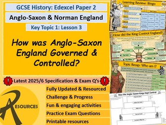 GCSE History - Government & control - Anglo-Saxon & Norman England - Lesson 3