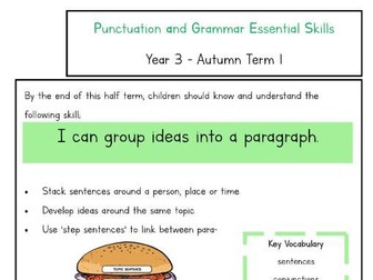 Punctuation and Grammar Essential Skills - Year 3