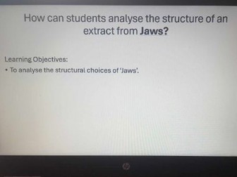 Interview Lesson: Yr 10, mid ability, AQA Lang P1 Q3, 30mins