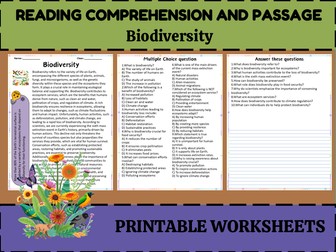 Explore Biodiversity: Engaging Passage with Insightful Questions