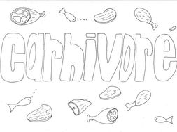 Carnivore Colouring Page