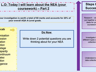 AQA A Level Geography NEA Lesson 2 - Data Collection