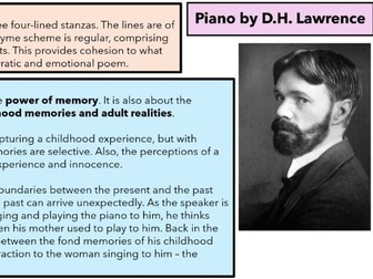 Edexcel iGCSE Poetry: Piano