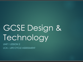 Life Cycle Assessment