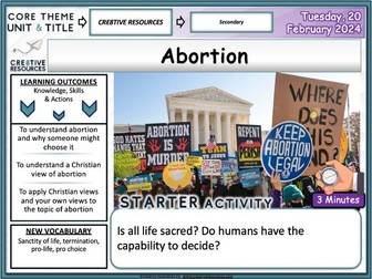 Abortion - Religious Education Lesson